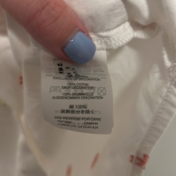 Madewell Embroidered Daisy Courier Button Down White Pink Shirt Size Small - Picture 3 of 4